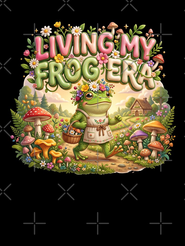 Living My Frog Era Cottagecore Frog Life by pradeepvisuals