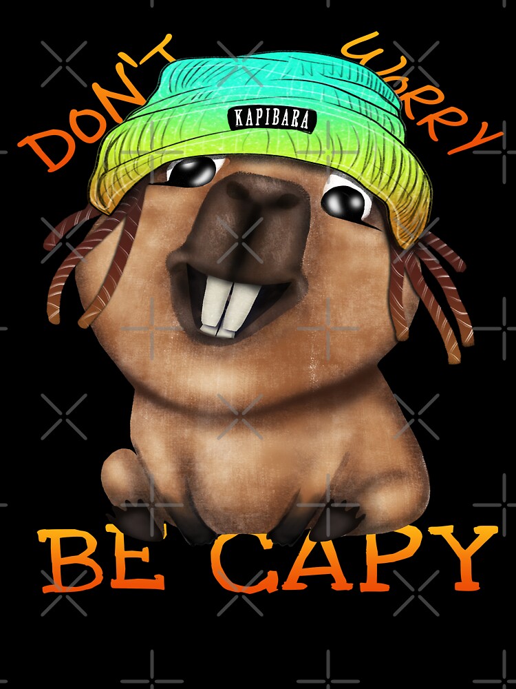 Rasta Capy Tee - Peace, Love, and Capybara by PrezencikABC