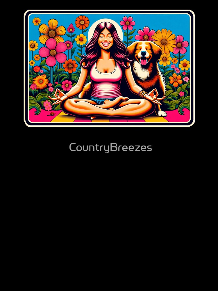 Retro Zen Girl & Doggy by CountryBreezes