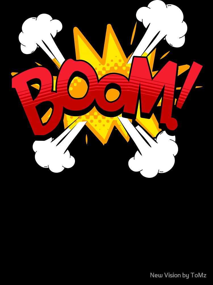 Explosive comic motif with the powerful lettering "BOOM!" in dynamic pop art style. by New Vision by ToMz