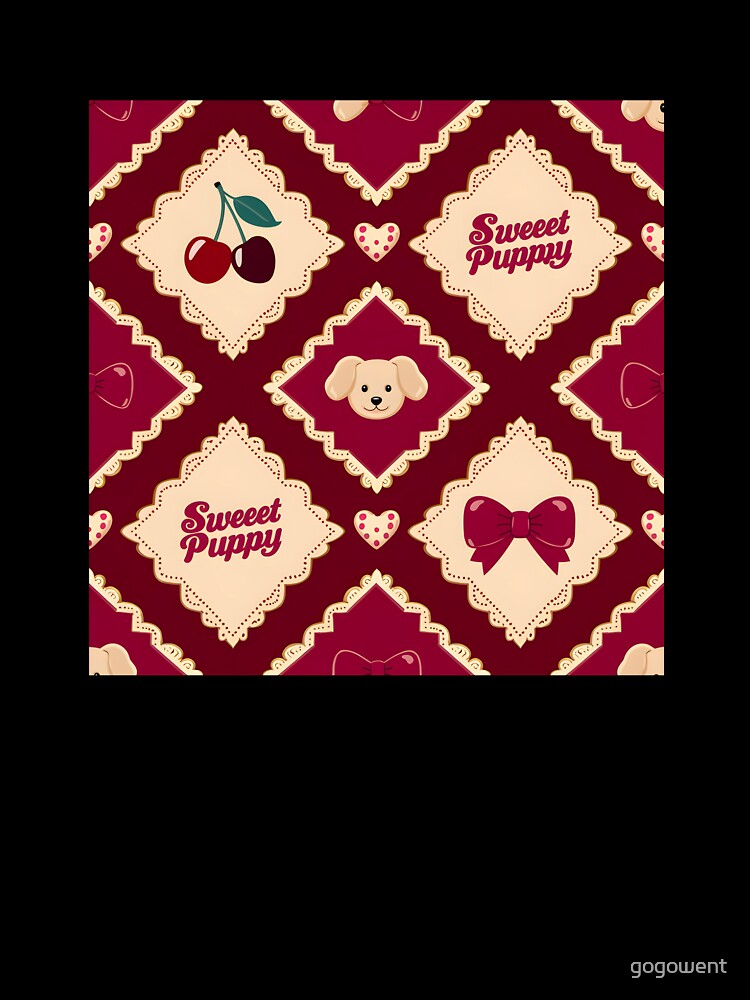 Cherry Puppy Love: Vintage Quilt Pattern by gogowent