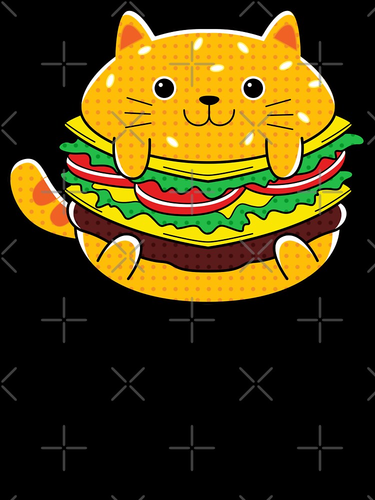 Cat Buns Yummy Kawaii Cat Burger by PosterpartyCo
