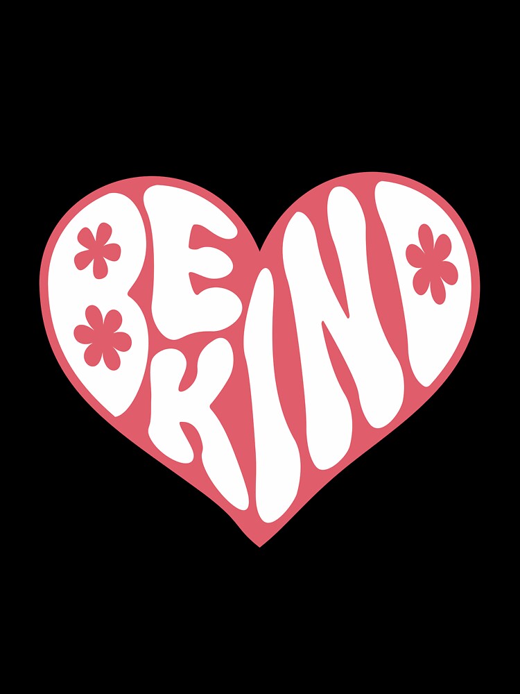 Be Kind Pink Heart Affirmation by tealborealis