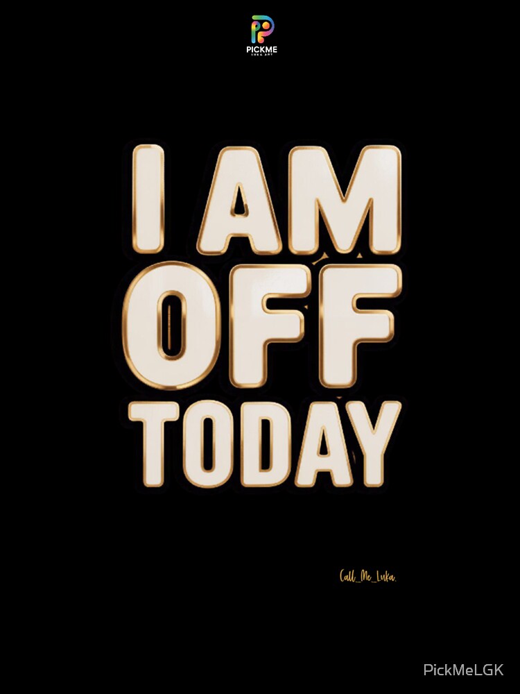 I AM OF TODAY – Luxury Gold Text Motivational Quote by PickMeLGK