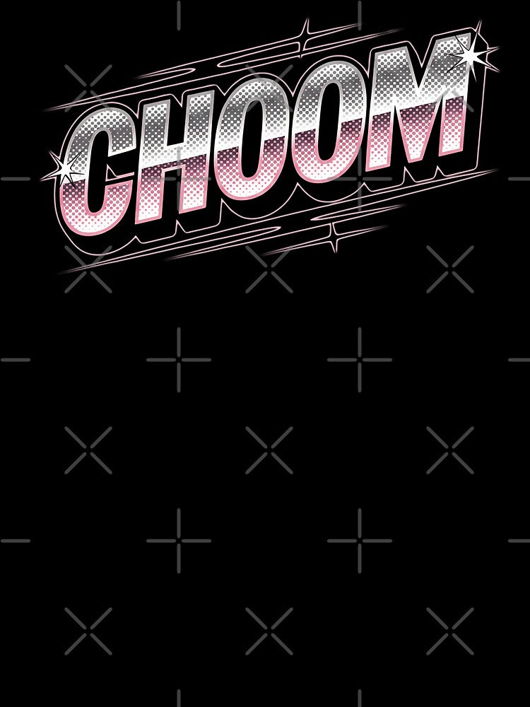 Choom Retro Chrome Typography Kpop Street Aesthetic by Meivelle