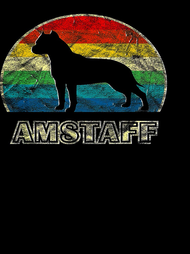 Amstaff Vintage Style Dog Love Tee Gift Love by BargerStore