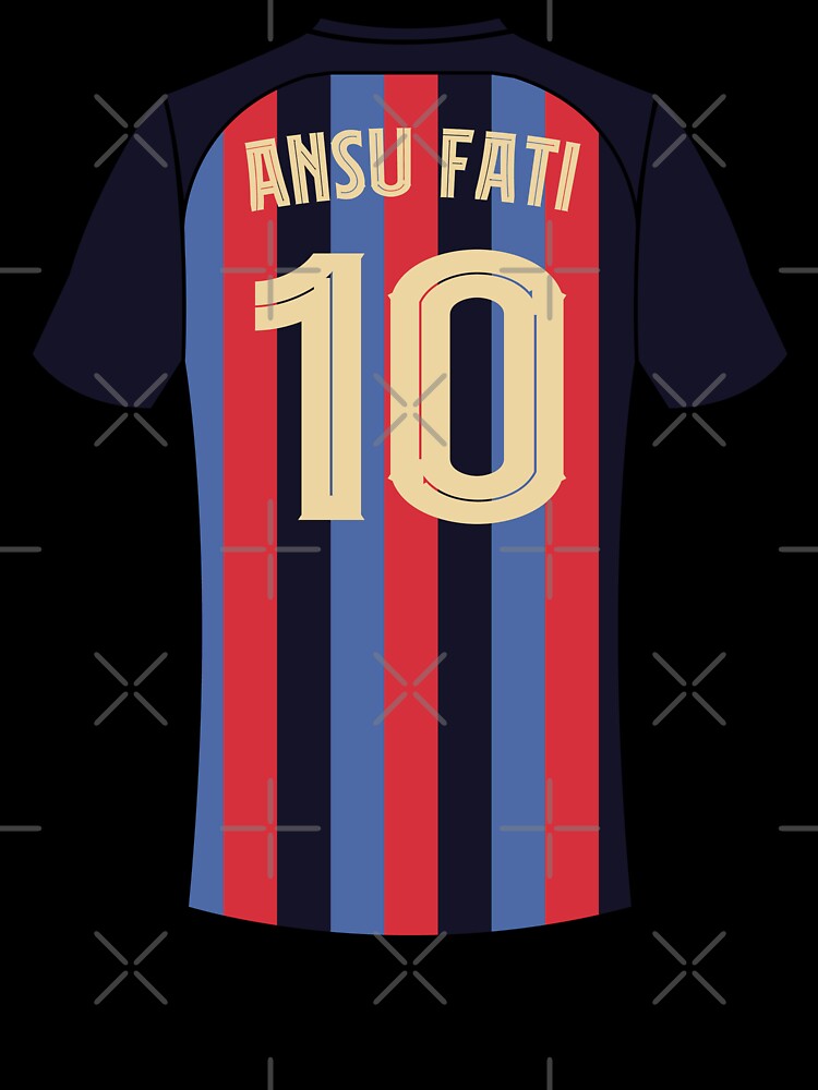 Ansu Fati Barcelona football jersey number 10 by Justtrendytees