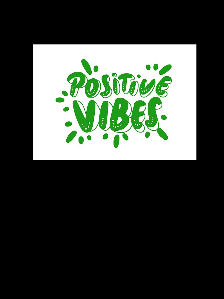 Positive Vibes Only Green Quote – Positive Mindset Wall Art by FunnyNest