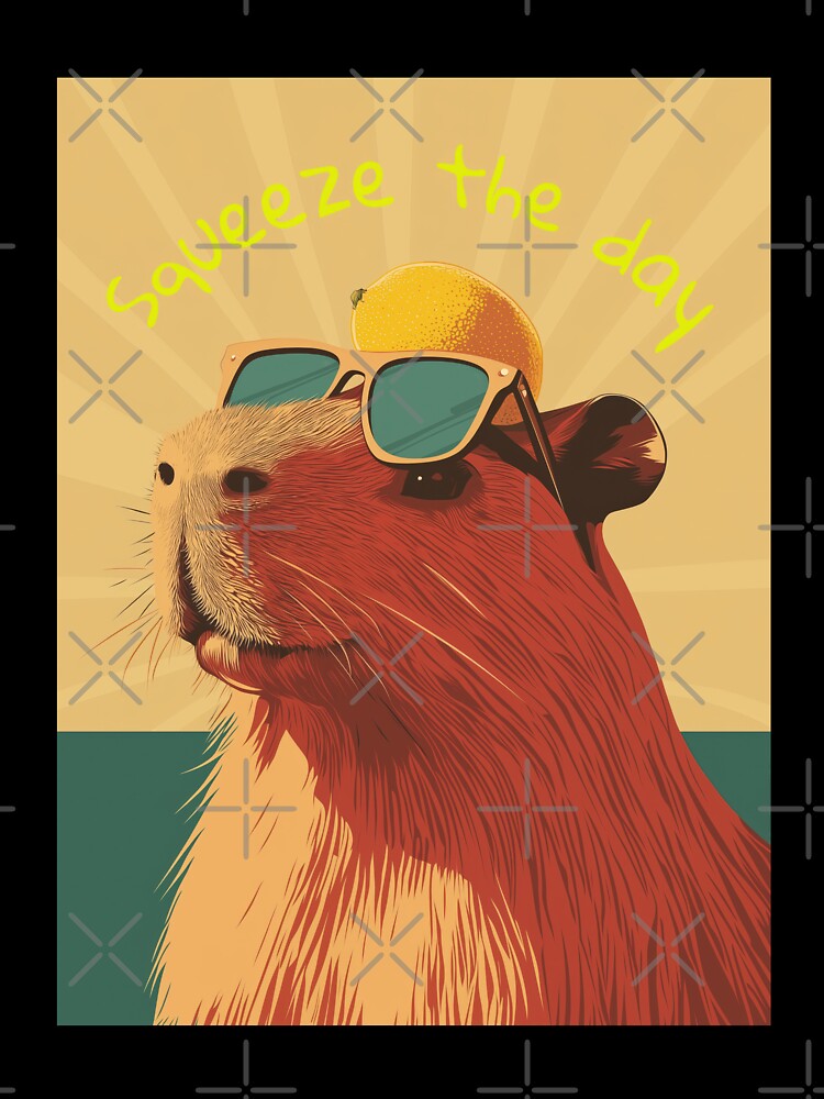 Squeeze the Day – Cool Capybara Lemon Vibes by Artistillery