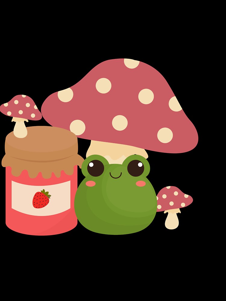 Cottagecore Frog Strawberry Jam Aesthetic by healthybrains