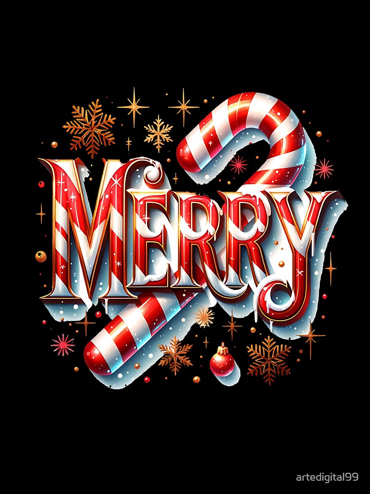 Merry Christmas Retro Style – Varsity Holiday Typography by artedigital99