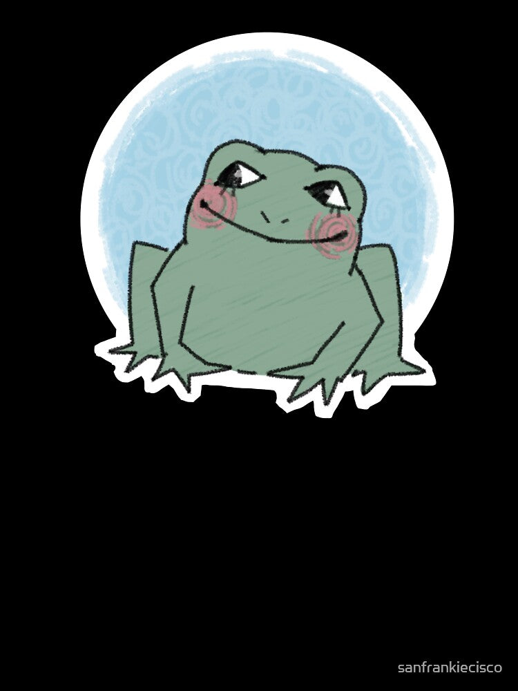 sitting frog (blue) by sanfrankiecisco