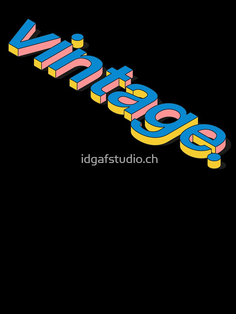 Vintage Retro 3D Typography – Colorful Statement Design by idgafstudio.ch