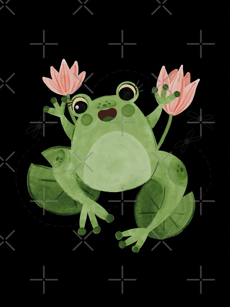 Cute Cottagecore Aesthetic Frog by FreeMood