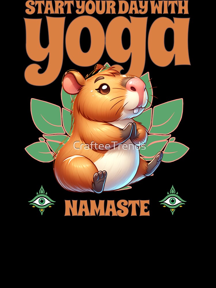 Namaste Capybara Yoga Unisex T-Shirt - Start Your Day with Positive Vibes by CrafteeTrends