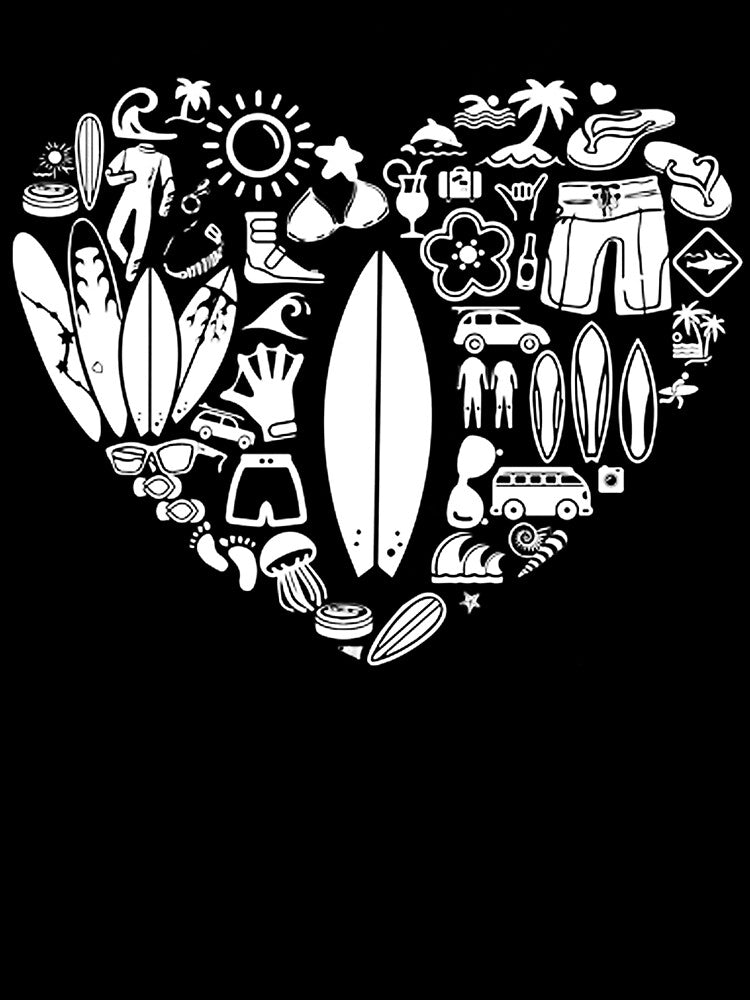 Surfing Heart by GeniusDesignArt
