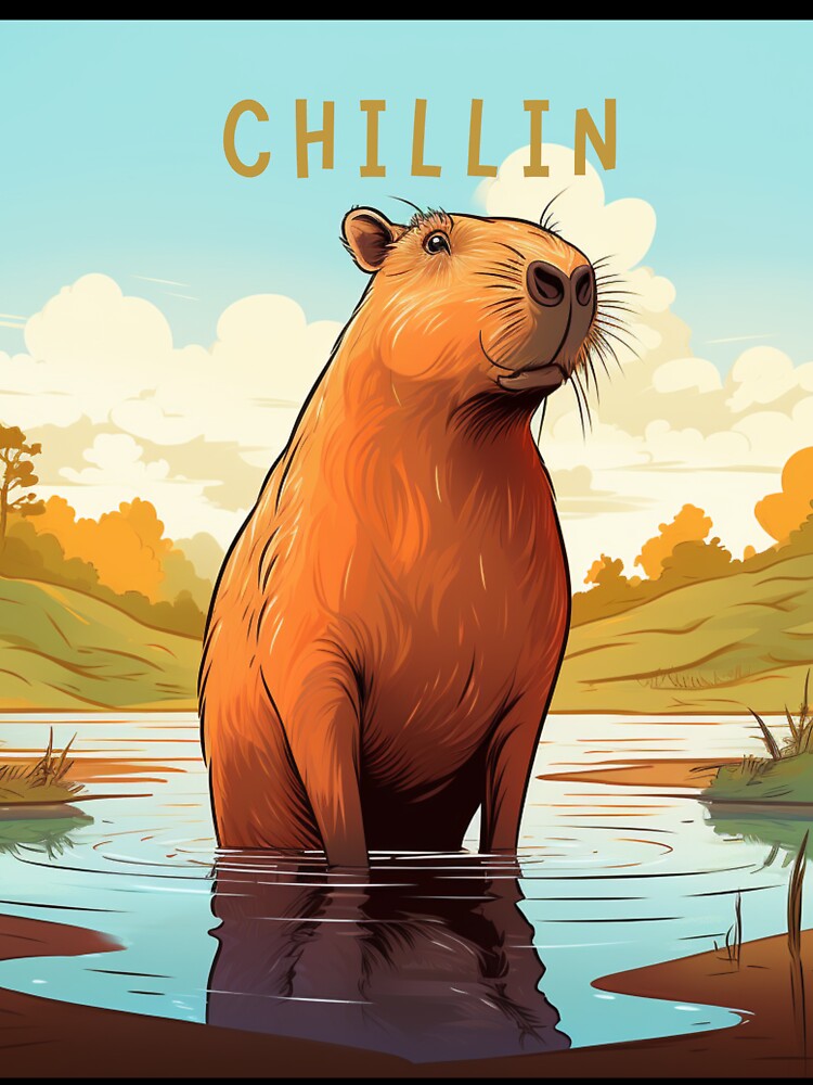 Capybara Slay Chillin by MinimalAesthet