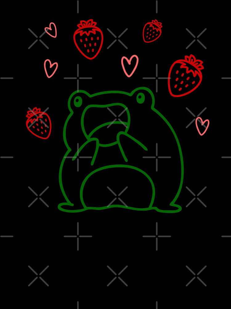 Frog Aesthetic Frog Pun Cottagecore Cottage Core Kawaii Frog Cottagecore Strawberry Frog by CaitU