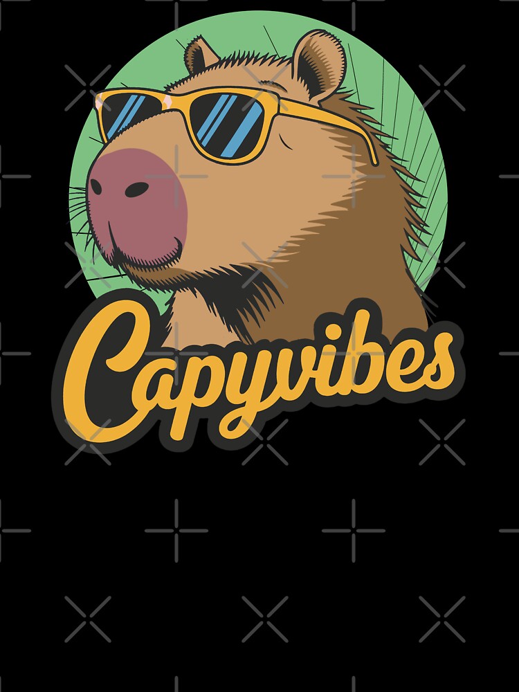 Capybara Cool Vibes–Funny Capybara with Sunglasses Retro Design by EzekRenne