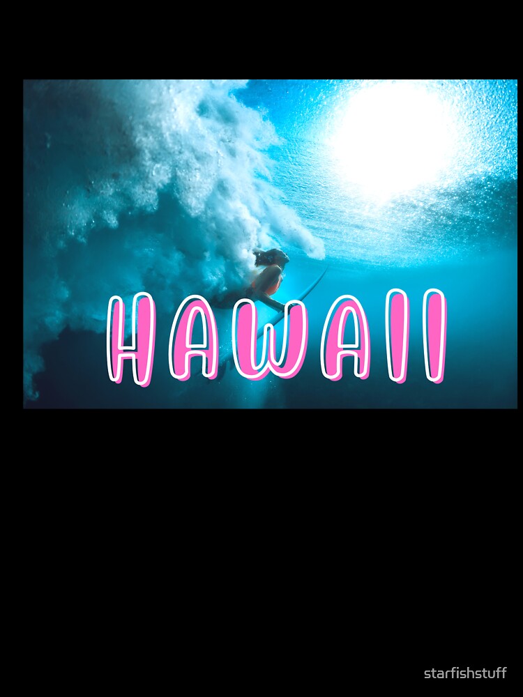 VINTAGE HAWAII SURFING LABEL by starfishstuff