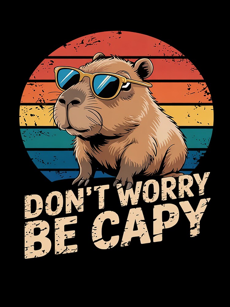 Dont Worry Be Capy For Kids & Men Funny Capybara Boys 7 by KotexTemu