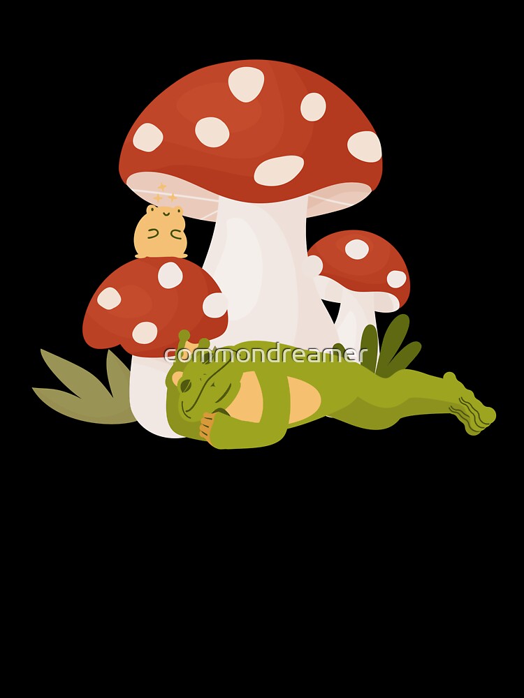 Frog with Mushroom by commondreamer