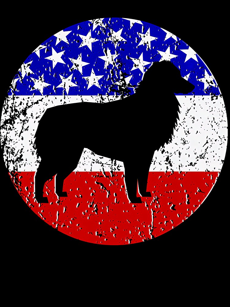 American Flag Australian Shepherd Vintage Retro Aussie Dog Tee Gift Love by BargerStore