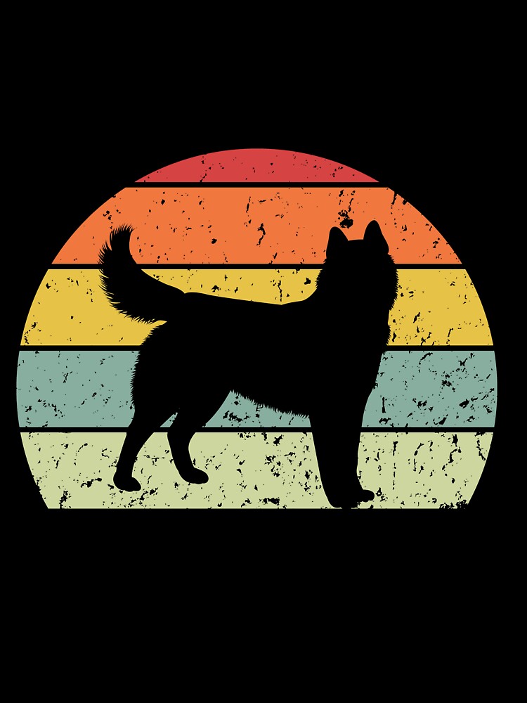 Cute Husky dog breed Retro Sunset design - black text by 29Bumblebee