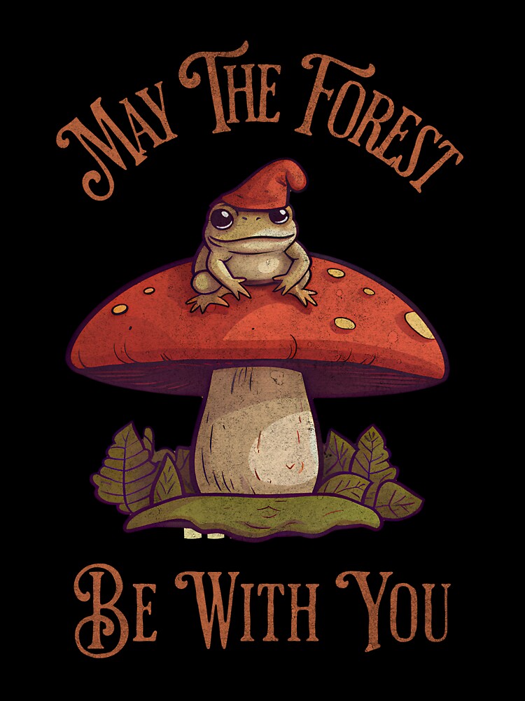 Goblincore Frog May The Forest Be With You by Asevera