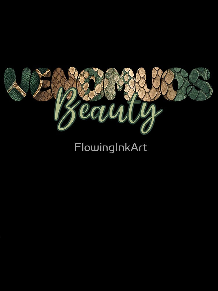 Venomous Beauty – Snake Pattern Lettering by FlowingInkArt