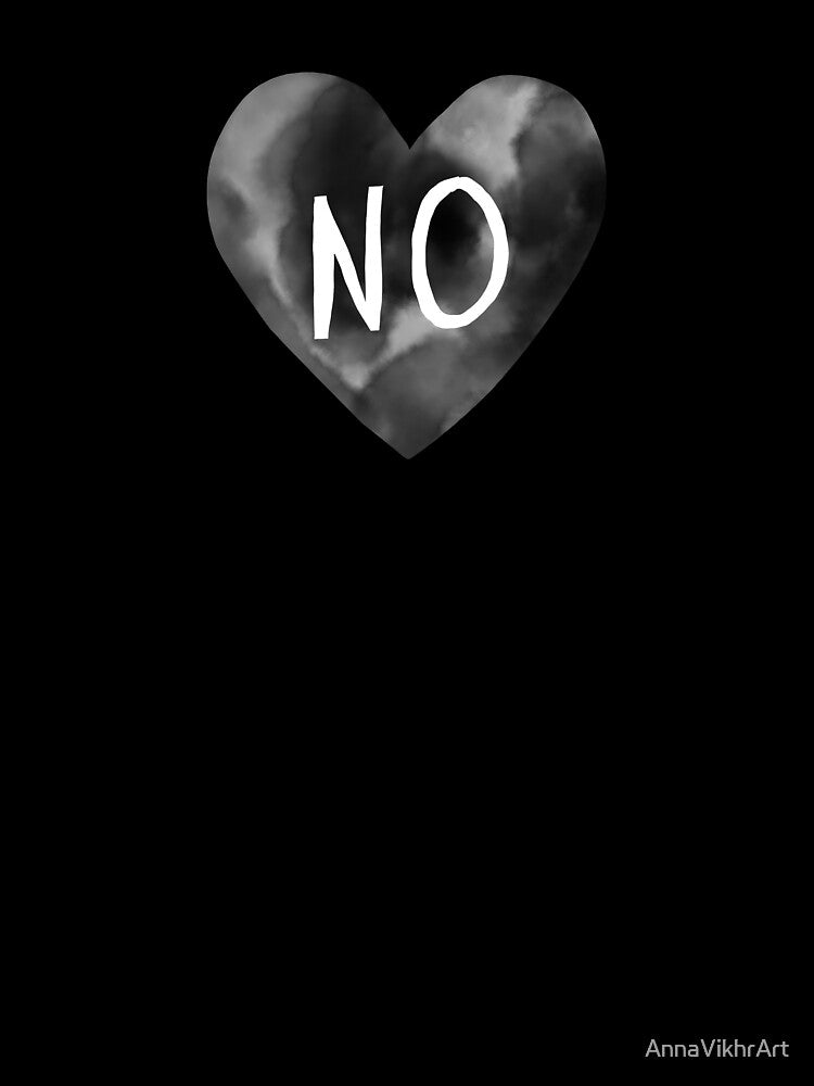No Heart — Sassy Monochrome Statement by AnnaVikhrArt