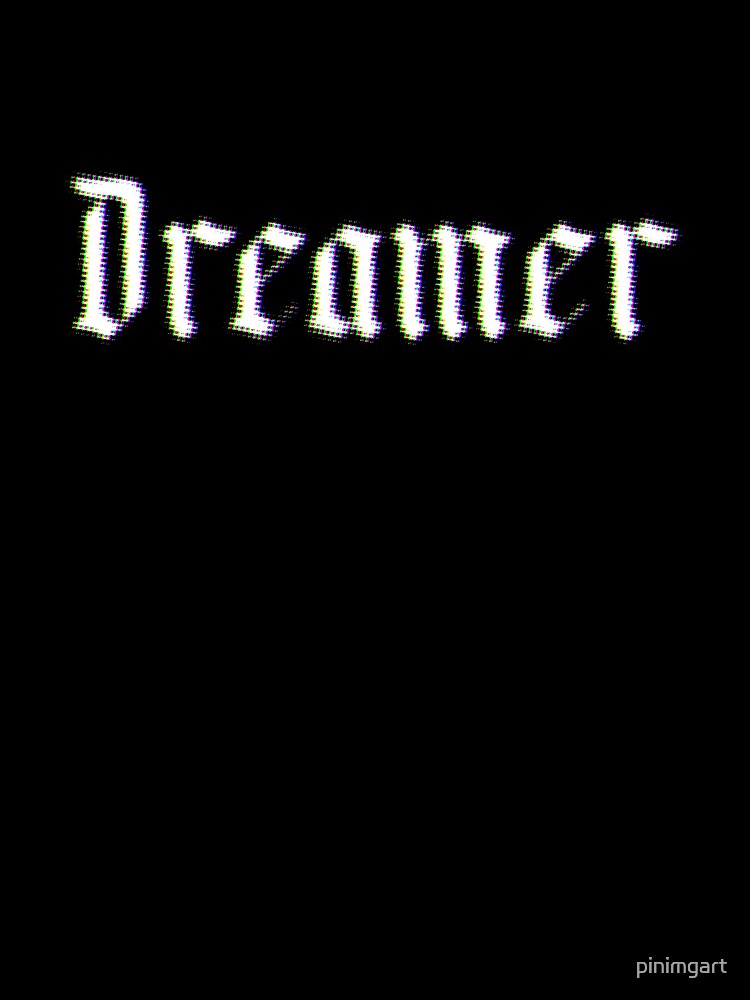 Dreamer Typography Design | Blackletter with Color Halftone & 3D Anaglyph by pinimgart