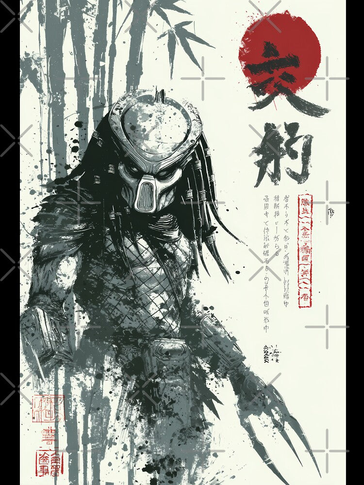 The Predator Sumi-e Warm Green by AnimeArsenalPrints