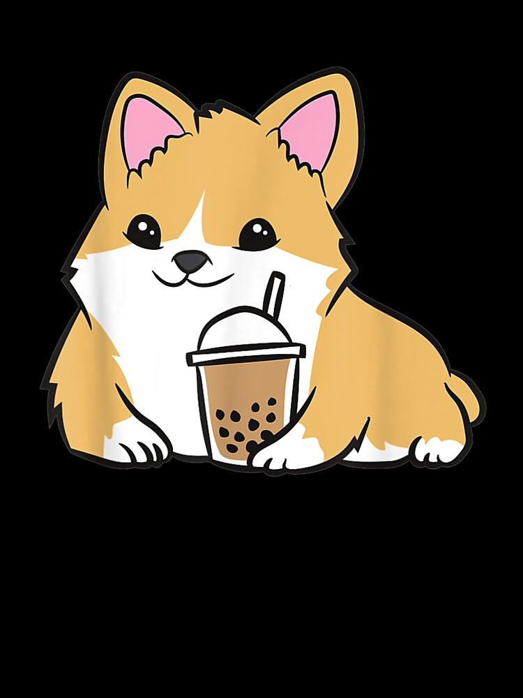 Corgi Bubble Tea Welsh Corgi Pearl Milk Tea by tolivia