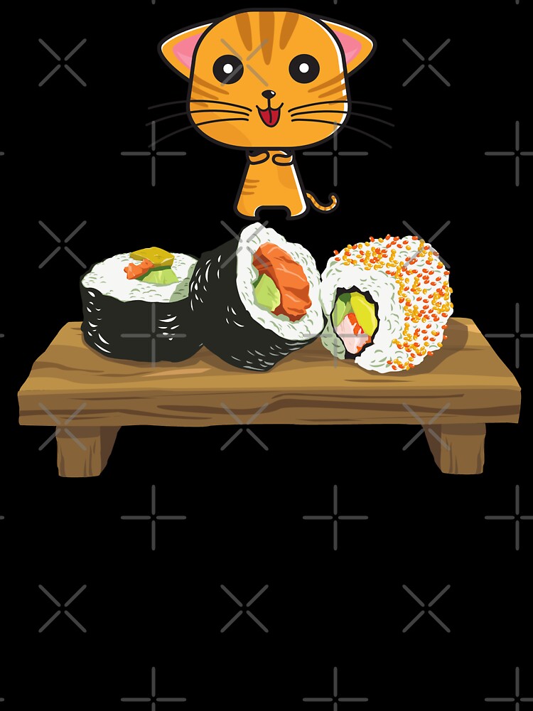 Cute cat craving Sushi by AGDesignstore