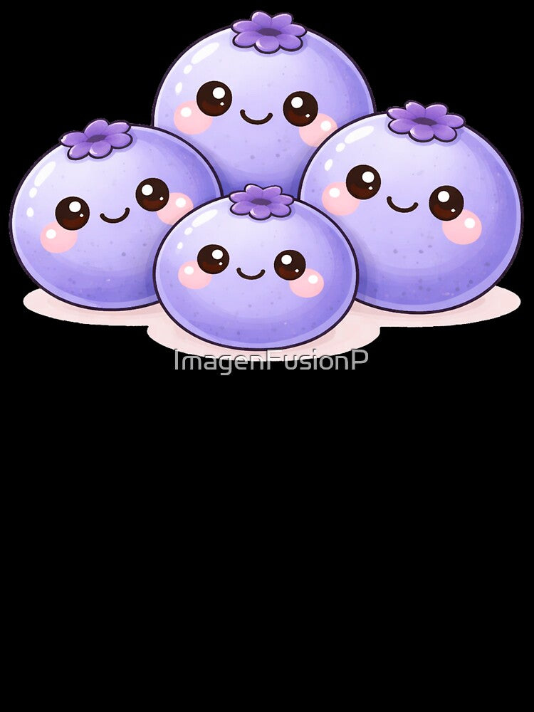 Cute Blueberry Kawaii Fruit Character Pack by ImagenFusionP
