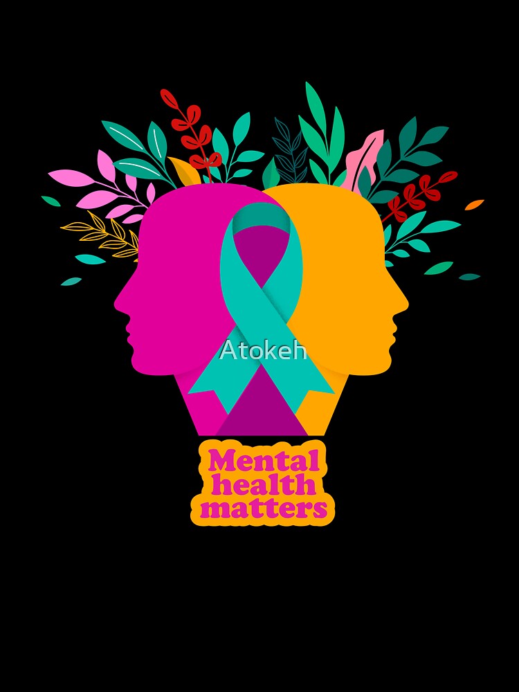 Mental Health Matters – Positive Affirmation Quote for Anxiety & Self-Care by Atokeh