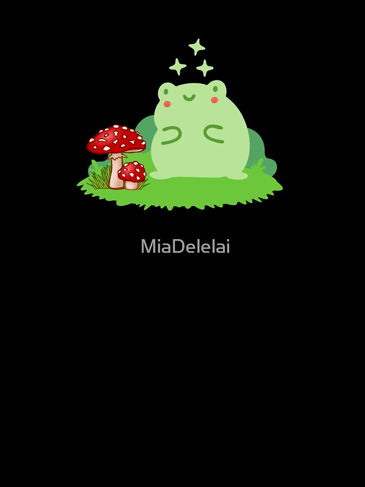 Adorable Cottagecore Frog and Mushroom by MiaDelelai