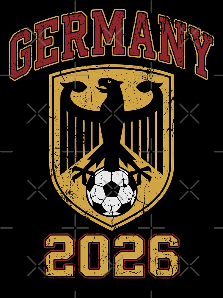 Vintage Germany 2026 Soccer Fan Eagle Crest by Imaginationbeyond