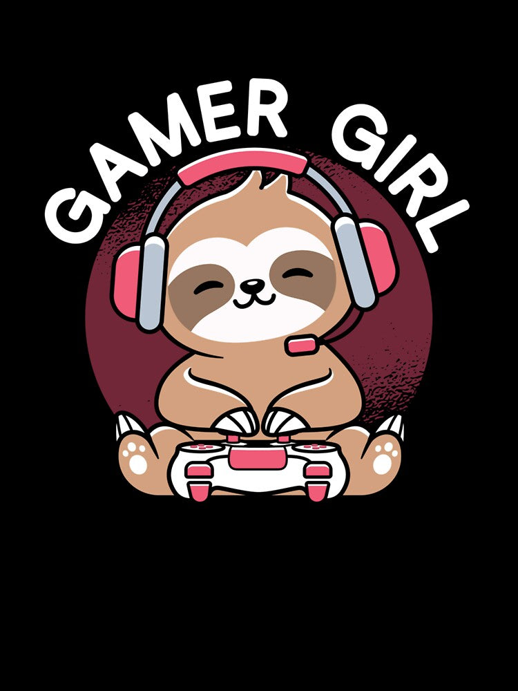 Gamer Girl Sloth Gaming by taaddison50