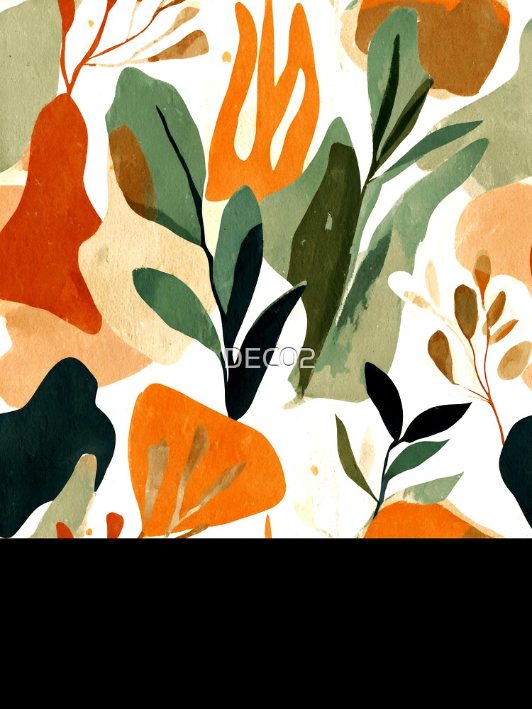 Sophisticated Boho Abstract Designs In Sage And Orange by DEC02