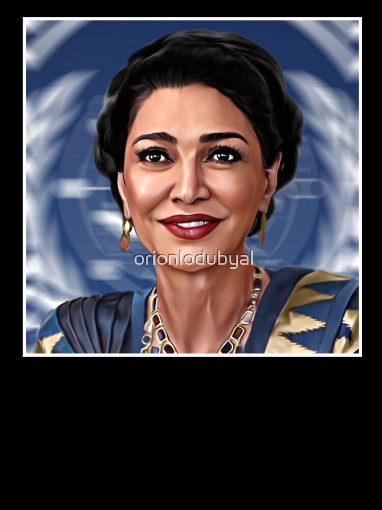 Chrissy Blue Background Portrait for Screaming Firehawks by orionlodubyal