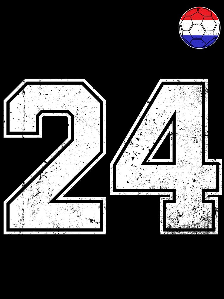 Netherlands Soccer Number 24 Vintage Sports Fan by LiviuGligoros