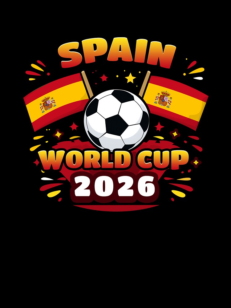 Spain World Cup 2026 Shield  Minimal Football T-Shirt Design by Ramkumar2025
