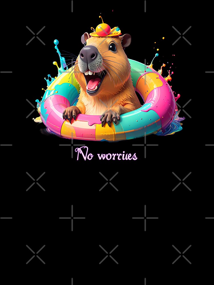 Self Care Cute Capybara Bath Towel Figure by icemanphotos