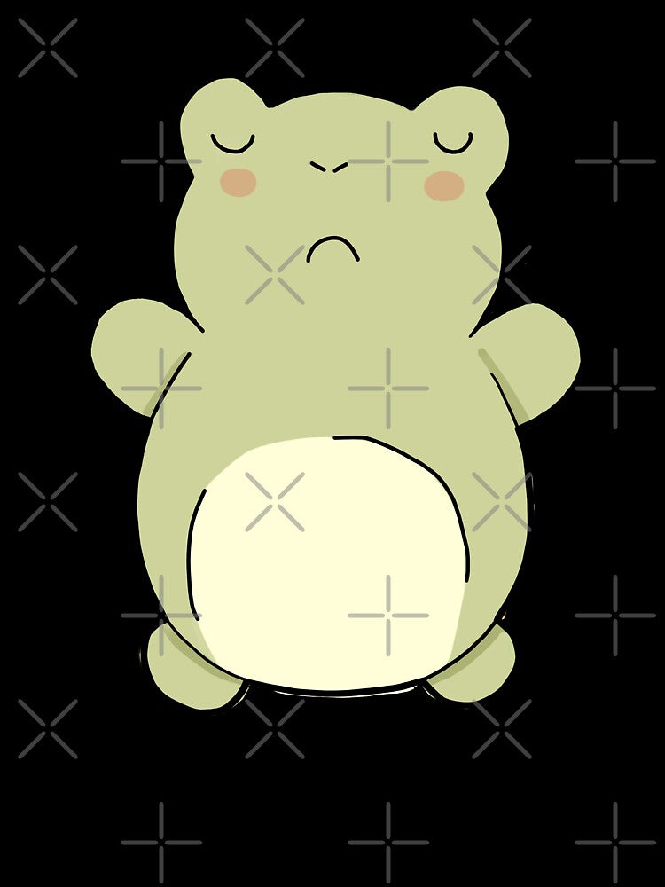 Adorable mad frog. Cute animal illustration. by NeurodiverseTea
