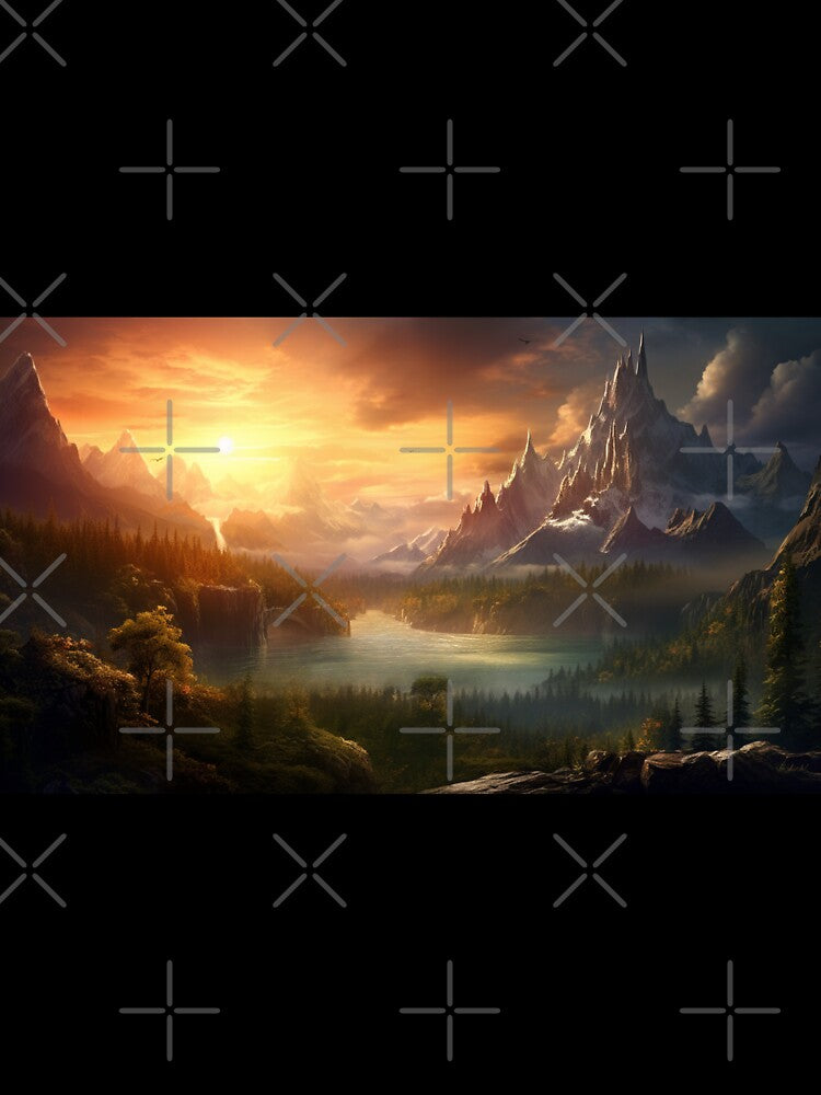 Fantasy Landscape - Majestic Mountain Peaks by Fantasy Masterpiece