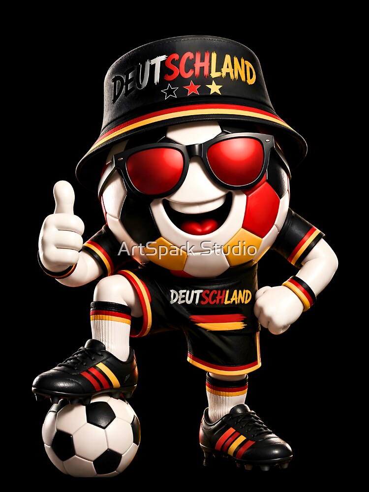Germany Soccer Mascot Funny Football Cartoon Graphic by ArtSpark Studio