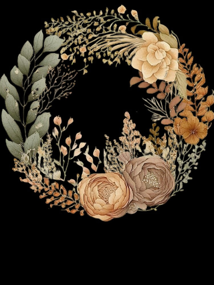 Boho Inspired Floral Print T-Shirt by iDezine GD