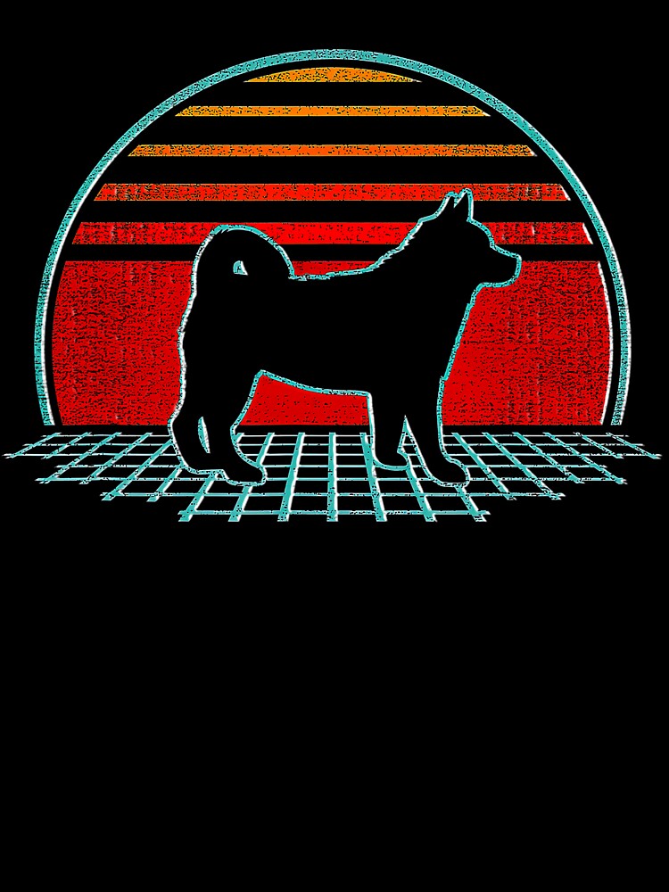 Akita Inu Retro Vintage 80s Style Dog Tee Gift Love by BargerStore